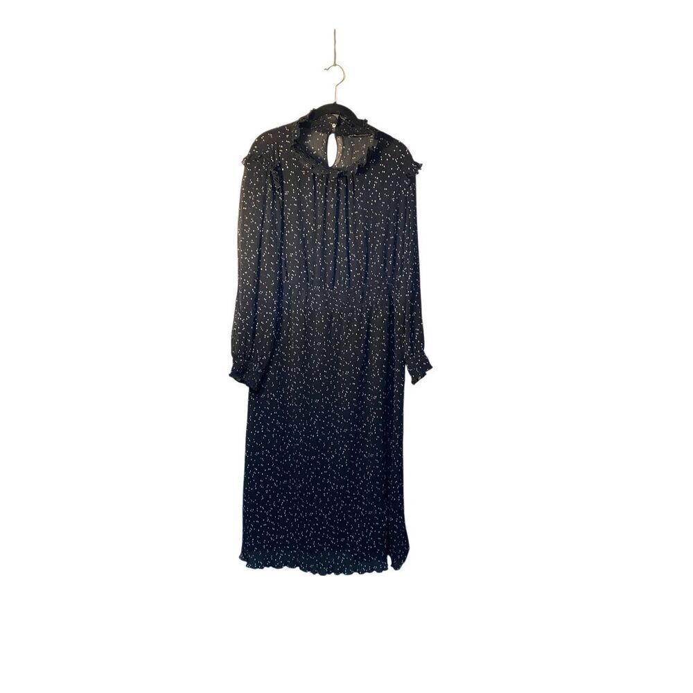 Zara women’s high neck, polkadot, long sleeve dress size large